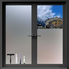Frosted Glass Window Privacy Film, Removable Glass Door, Suitable for Bathroo...