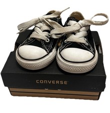 Converse Chuck Taylor All Star Low Top Sneakers Toddler Size 3 Black With Box
