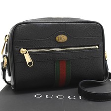 GUCCI Sherry Line OPHIDIA Shoulder Bag Double G 719885 Crossbody Bag Black T00P