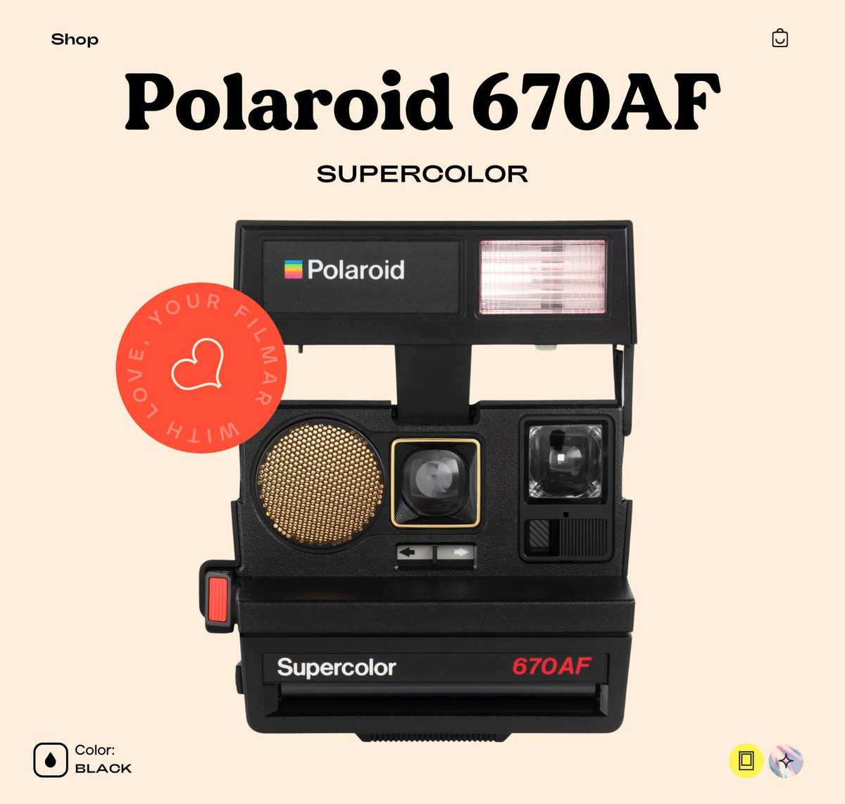 Polaroid 670 AF, Polaroid 600 type land camera sonar autofocus 660 instant  film
