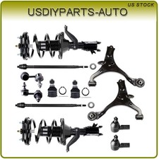 For 2001-05 Honda Civic Front Struts Sway Bar Control Arm Ball Joint Tie Rod