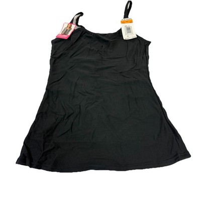 Maidenform Cami Shapewear Flexees Tummy Toning Fat Free Firm Tank Black 3266 S