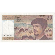 [#1232677] France, 20 Francs, Debussy, 1982, K.009, AU