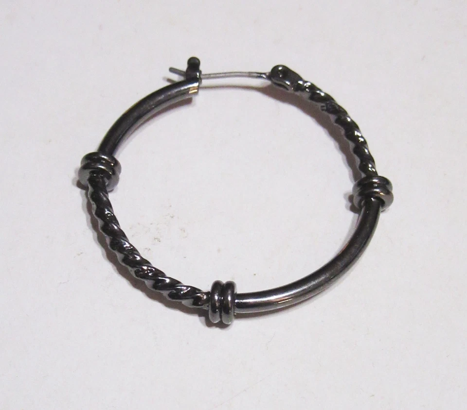 Lia Sophia 珠宝平衡耳环 扭曲环 Hematite — 第 3/4 张图片