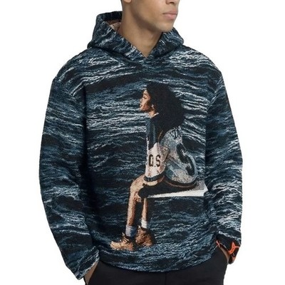 Brand X Studios SZA SOS Album Cover Woven Tapestry Hoodie Blue