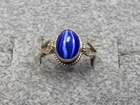 GRANDMA GRABE'S BEAUTIFUL VINTAGE STERLING SILVER 1.8G CZ CAT'S EYE RING SZE 6.5