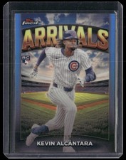 2025 Topps Finest Kevin Alcantara Arrivals Sky Blue Refractor /150 Chicago Cubs