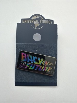 Universal Studios Back to the Future Neon Iridescent Logo Enamel Pin New