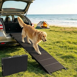 Foldable Dog Steps Pet Stairs Cars SUVs Trucks Portable Lightweight 180cm