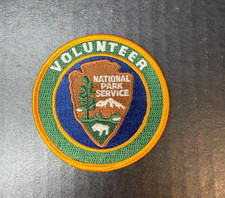 Vintage National Park Service VOLUNTEER Embroidered Patch Round NPS Arrowhead