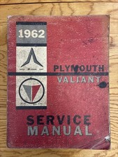 1962 Plymouth Shop Manual Original Fury Belvedere Savoy Valiant Service Book
