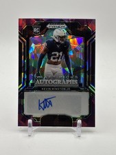 Kevin Winston Jr. 2025 Prizm Draft Picks Autographs Purple Ice /199 Penn State