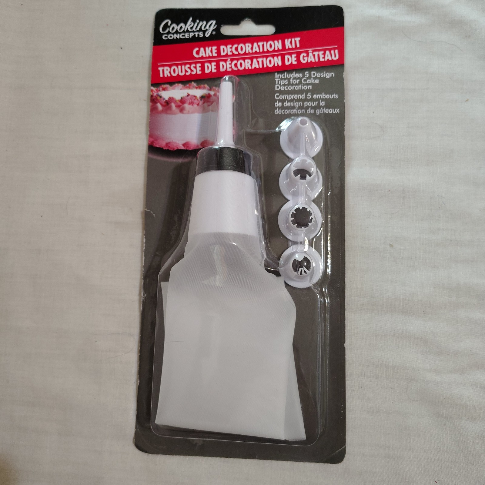 Cake Decorating Kit Icing Bag 5-Tips Canap&eacute; Churro Piping S