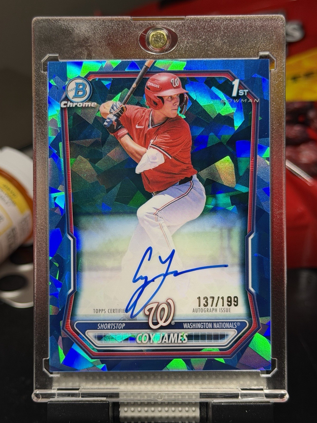 2026 Bowman Chrome Coy James 1st BOWMAN SAPPHIRE /199 ON CARD AUTO! NATS!