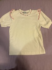 Oshkosh B  Gosh 1980/90s Vintage White Girls Shirt Size 6 Made In USA