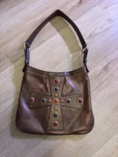 Vintage YSL Rive Gauche hand bag Coppery  Color.  Excellent Condition