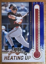2025 Panini Crusade - Heating Up Luke Keaschall #18 Blue /49 (RC)