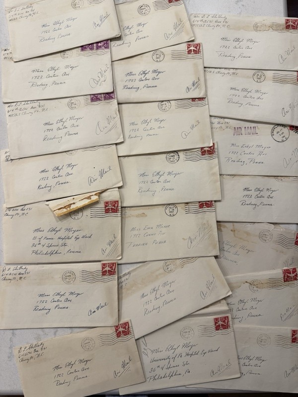 140 1960s Old Letters Military Correspondence Ephemera Reading PA David To Ethyl