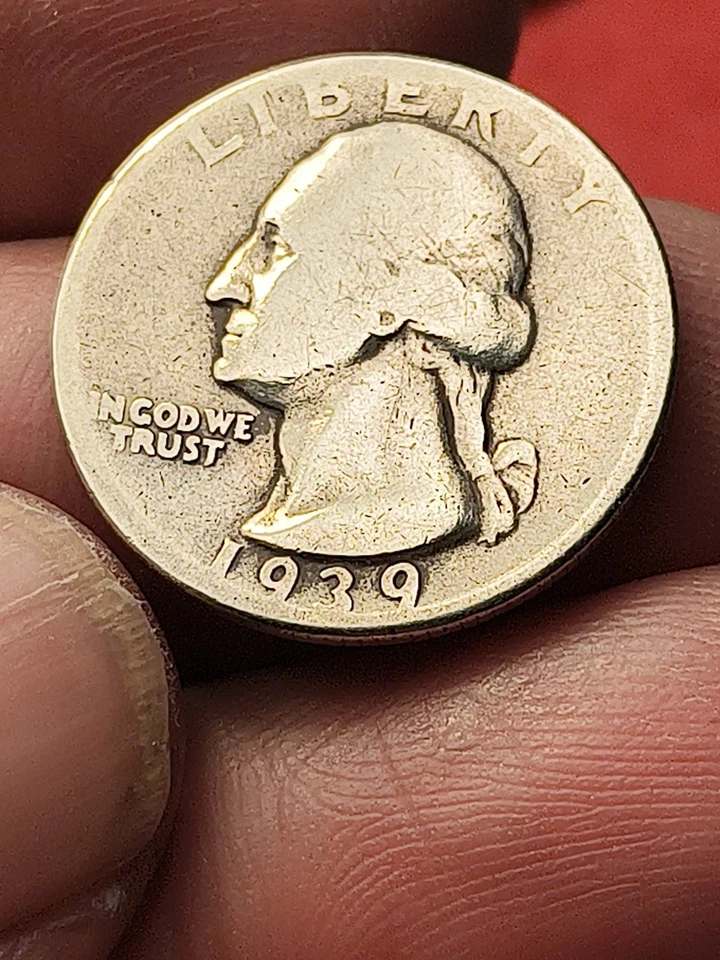 Quarto di dollaro stati Uniti Moneta argento 1939 quarter dollar silver USA - Immagine 4 di 4