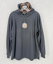 St. John Sport by Marie Gray Brown Embroidered Logo Hoodie Sz S Made in USA