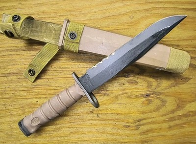 Vintage OKC3S OKC-3S Knife USMC & Sheath Military Ontario Knife Co Genuine USA