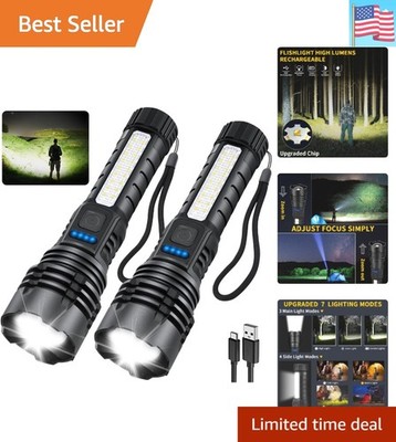Rechargeable Flashlights High Lumens, 7Mode Super Bright Flashlight Powerful,...