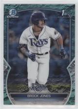 2023 Bowman Chrome Prospects Aqua Lunar Crater Refractor /125 Brock Jones 0o38