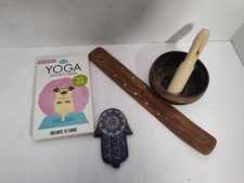 Set Of 4 Yoga Decor - Dog Yoga Cards, 2 Incen...