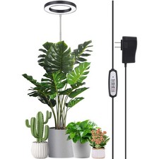 Black Full Spectrum LED Grow Light, 72 LEDs, 4 Brightness Settings, Auto On/O...