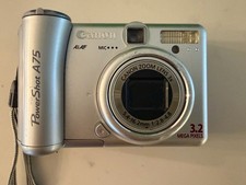 Canon PowerShot A75 3.2MP Compact Digital Camera Silver 3x Zoom USB AV w/ Box