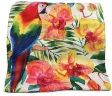 Parrot Tropical Floral Outdoor Waterproof Porch Throw Pillow Cover Home Decor