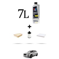 Hoffcar Wartungskit 3 Filter Und 7L ÖL FüR Jaguar F-Pace (X761) 3.0 D300 Mhev