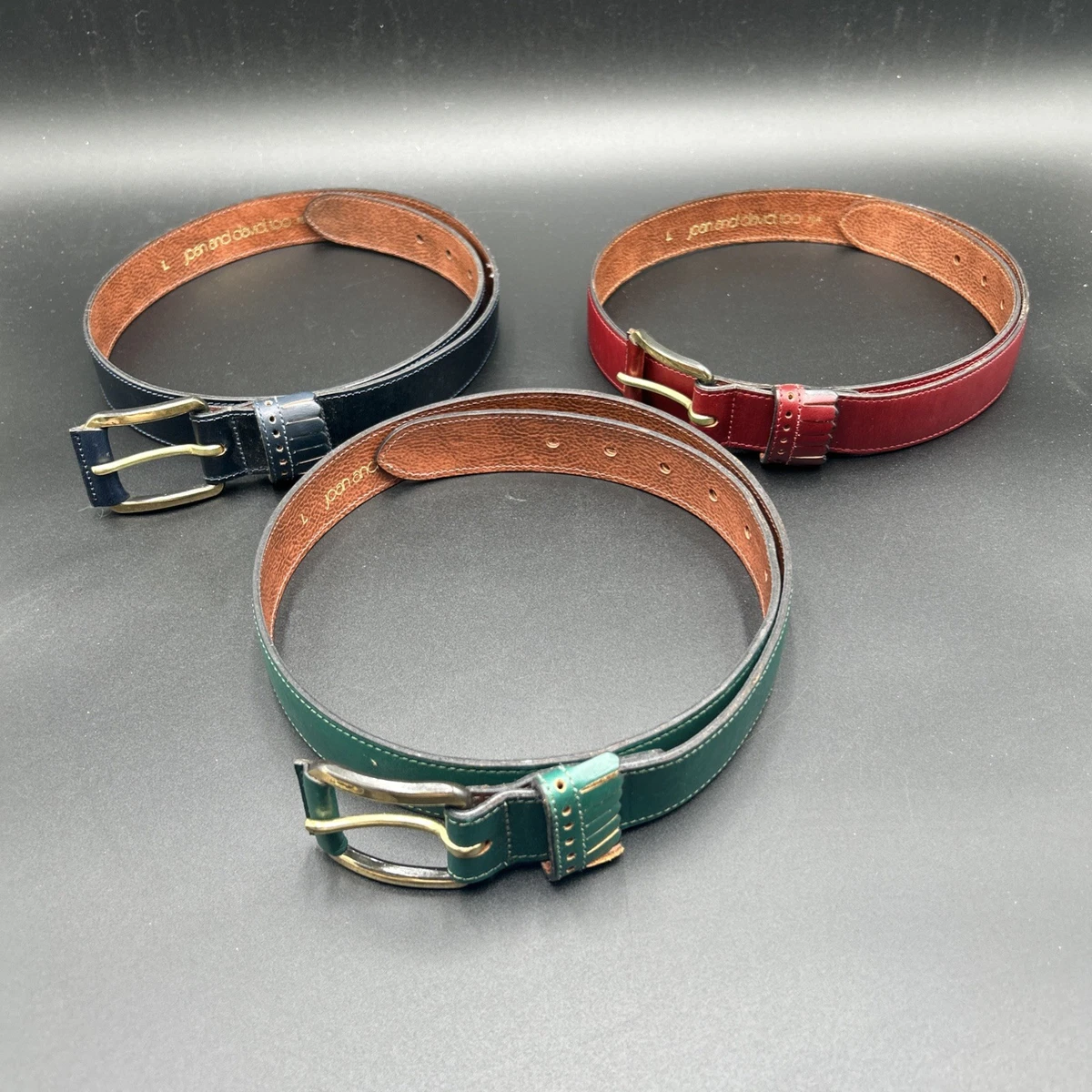 Greg Duftler Designs Embossed Leather Belt Size Large Designer – Denim Lily Boutique main image 3