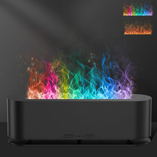 2025 Upgraded Flame Fire Diffuser Humidifier, 7 Colors Changing Oil Diffuser, Ul