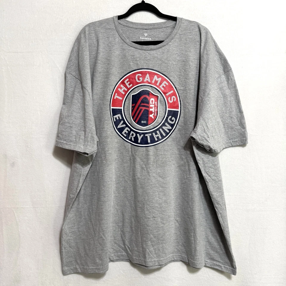 Fanatics St. Louis City SC Klauss 9 The Game Is Everything Gray T-Shirt 4XL NWOT - Image 2 of 4