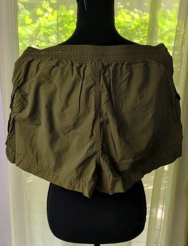 American Eagle Hiking Shorts Women's Medium Olive Green Nylon - Picture 2 of 9
