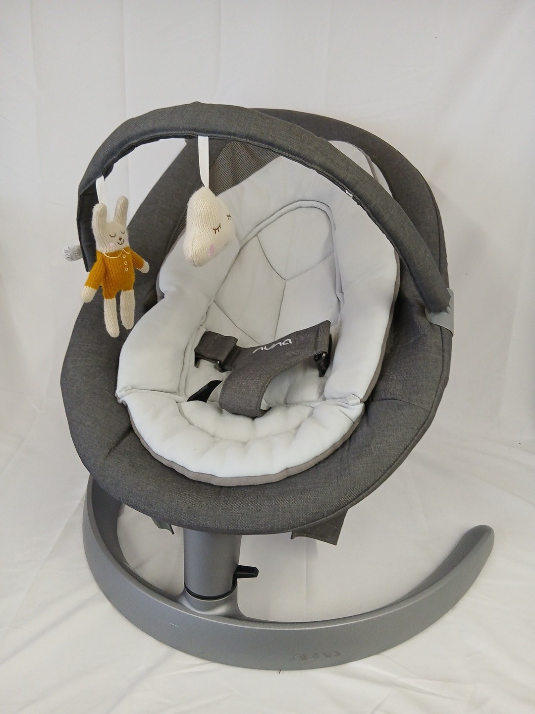 Nuna Leaf Grow Grey Bouncer Steady Swing Chair For Babies From Birth