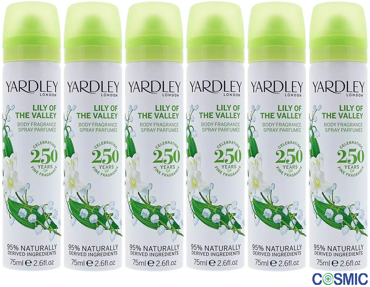 6 x YARDLEY LONDON LILY OF THE VALLEY BODY SPRAY 75ml - Image 11