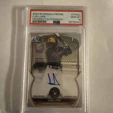PSA 10 Luis Lara 2023 Bowman 1st Chrome Draft Auto Base Mint
