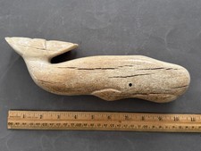 INUIT CARVED WHALE MARINE SAILOR FIGURINE VINTAGE