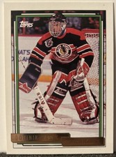 DOMINEK HASEK 1992-93 TOPPS NHL HOCKEY Chicago Black Hawks GOLD CARD #136