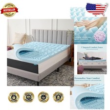 Plush 3" Gel Memory Foam Mattress Topper - Full - Cool Sleep