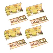 4 Pieces Bed Rail Brackets Iron Premium Connecting Fittings Easy to Install