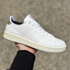 Adidas Advantage Women s Athletic Shoe White Sneaker Leather Footwear 850
