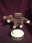 CERAMIC ELEPHANT COMBINATION CIGARETTE MATCH HOLDER & ASHTRAY — photo 8