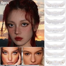 Gold Spots Temporary Waterproof 6pcs Face Tattoo Sticker Freckles Makeup