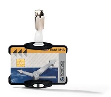 Image of Durable Duo Security Pass Holder 54 x 85 mm Black Holds Up to 2 ID/Security Ca