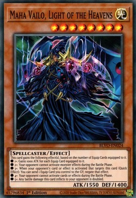 Maha Vailo, Light of the Heavens - BLVO-EN024 - Super Rare - 1st Edition - Light