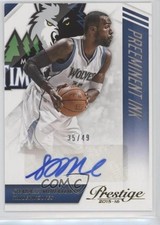 2015-16 Panini Prestige Preeminent Ink 35/49 Shabazz Muhammad #PI-SM Auto 3f2