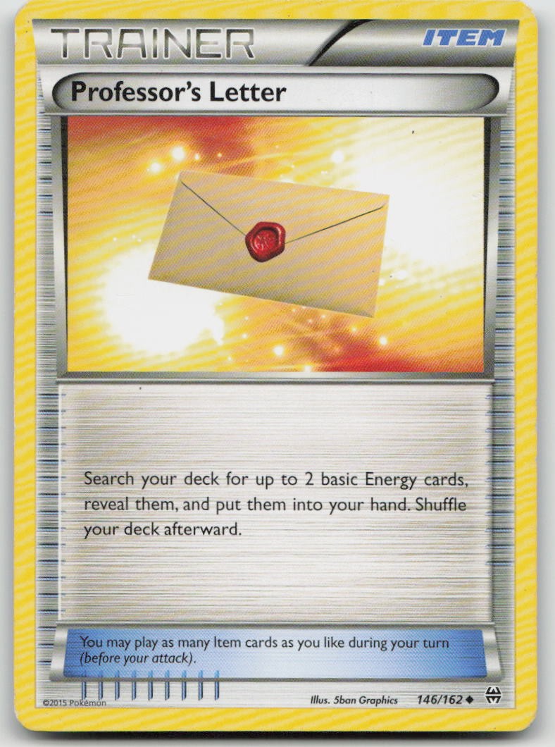 Professor's Letter 146/162 Uncommon BREAKthrough Pokemon MP
